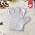 Disposable Transparent Plastic Gloves (100 Piece Pack)