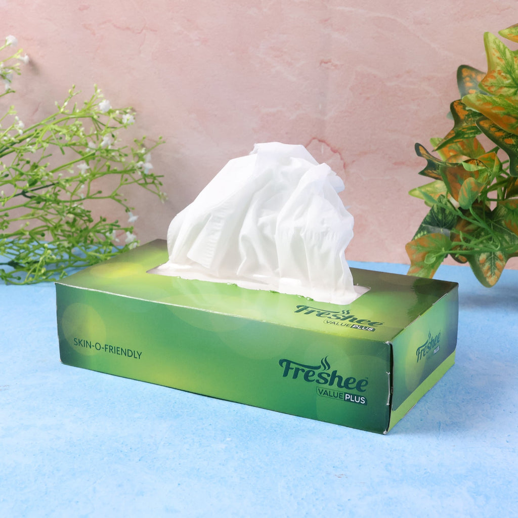 Freshee Premium Skin-Friendly Facial Tissues — 100 Pc Box (18 x 20 cm)