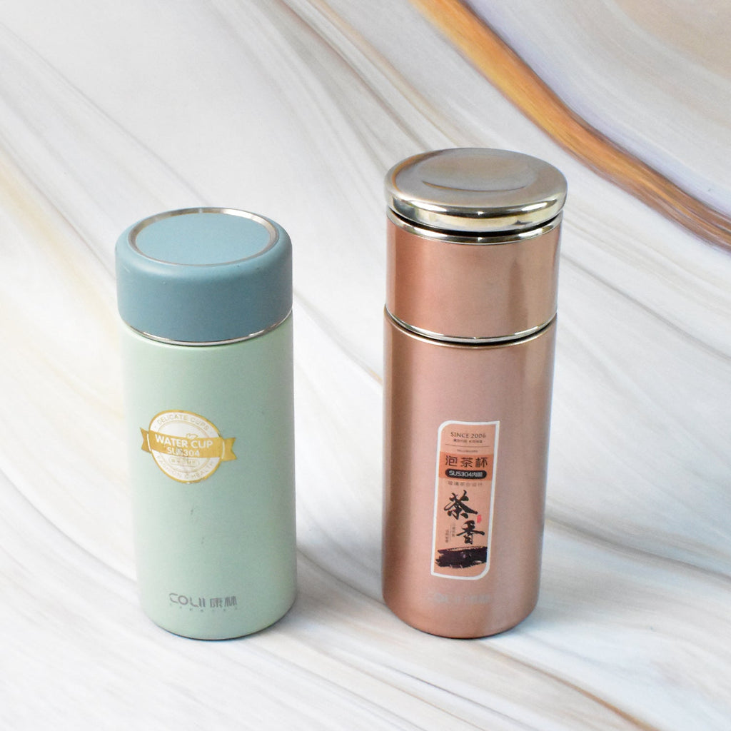 Stainless Steel Travel Water Bottle Approx 350ml (1 Pc)