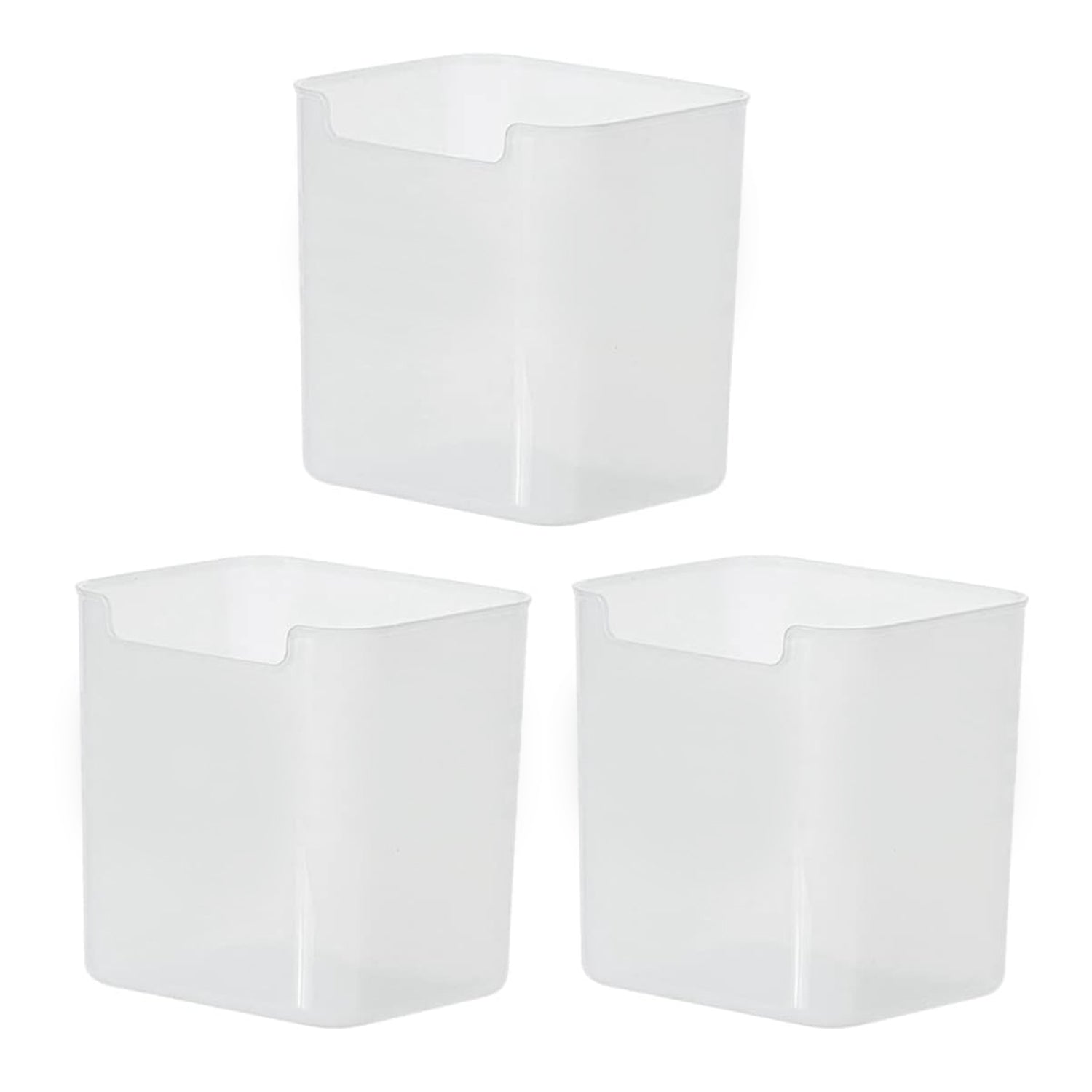 3 Pcs Clear Plastic Organizer Versatile Drawer Tray for Desk Makeup Bathroom Kitchen