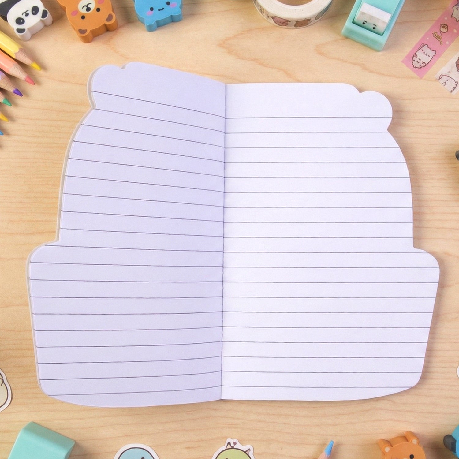 School notebook with cute animal cover