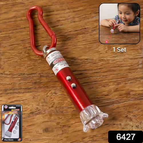 4 in1 Laser Light, LED Flashlight + Torch Keychain + Laser Pointer