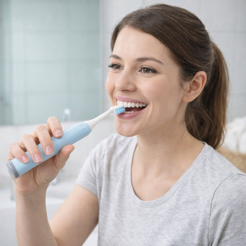 Electric Toothbrush With 4  Extra Head (1 Pc, Battery Included, Mix Color)