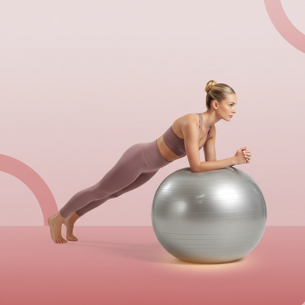 Heavy Duty Gym Ball Non-Slip Stability Ball with Foot Pump for Total Body Fitness
