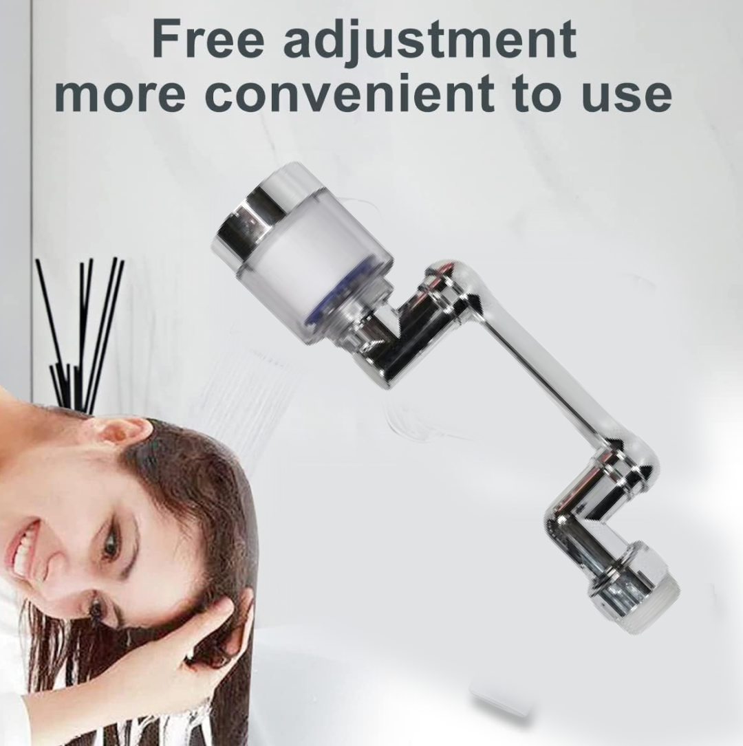 Rotating Splash Filter Faucet Sprayer Head Double O-ring Design For Bathroom Kitchen