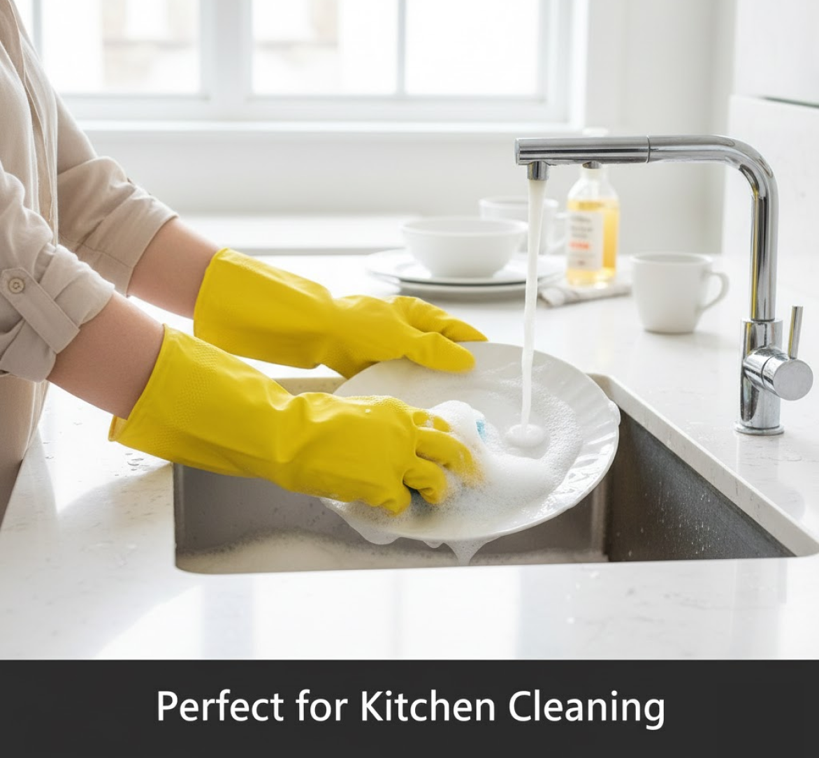 Multipurpose Cleaning Gloves (1 Pair): Kitchen, Bath, & More
