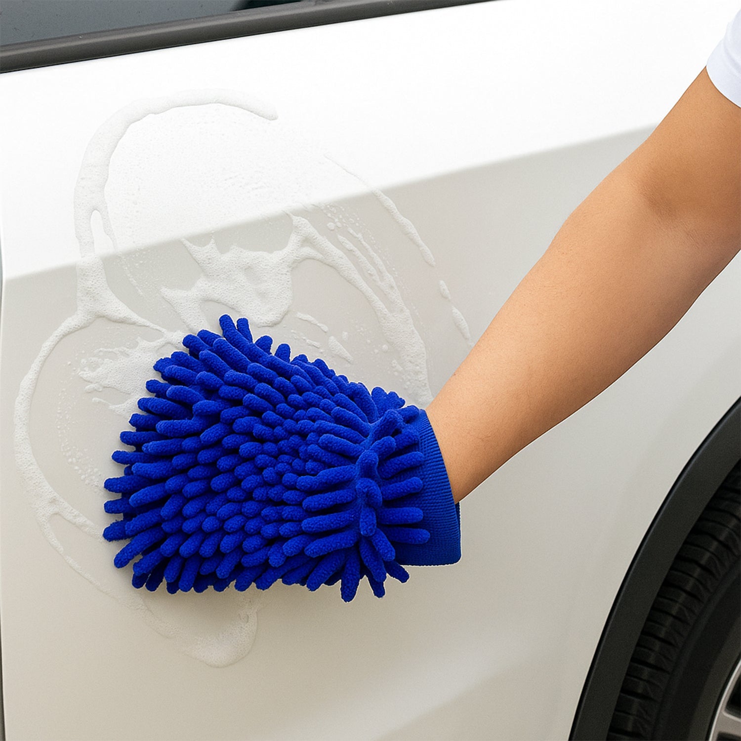 Car and Bike Cleaning Combo Kit with Microfiber Sponge, Gloves & Towels (5 Pcs)