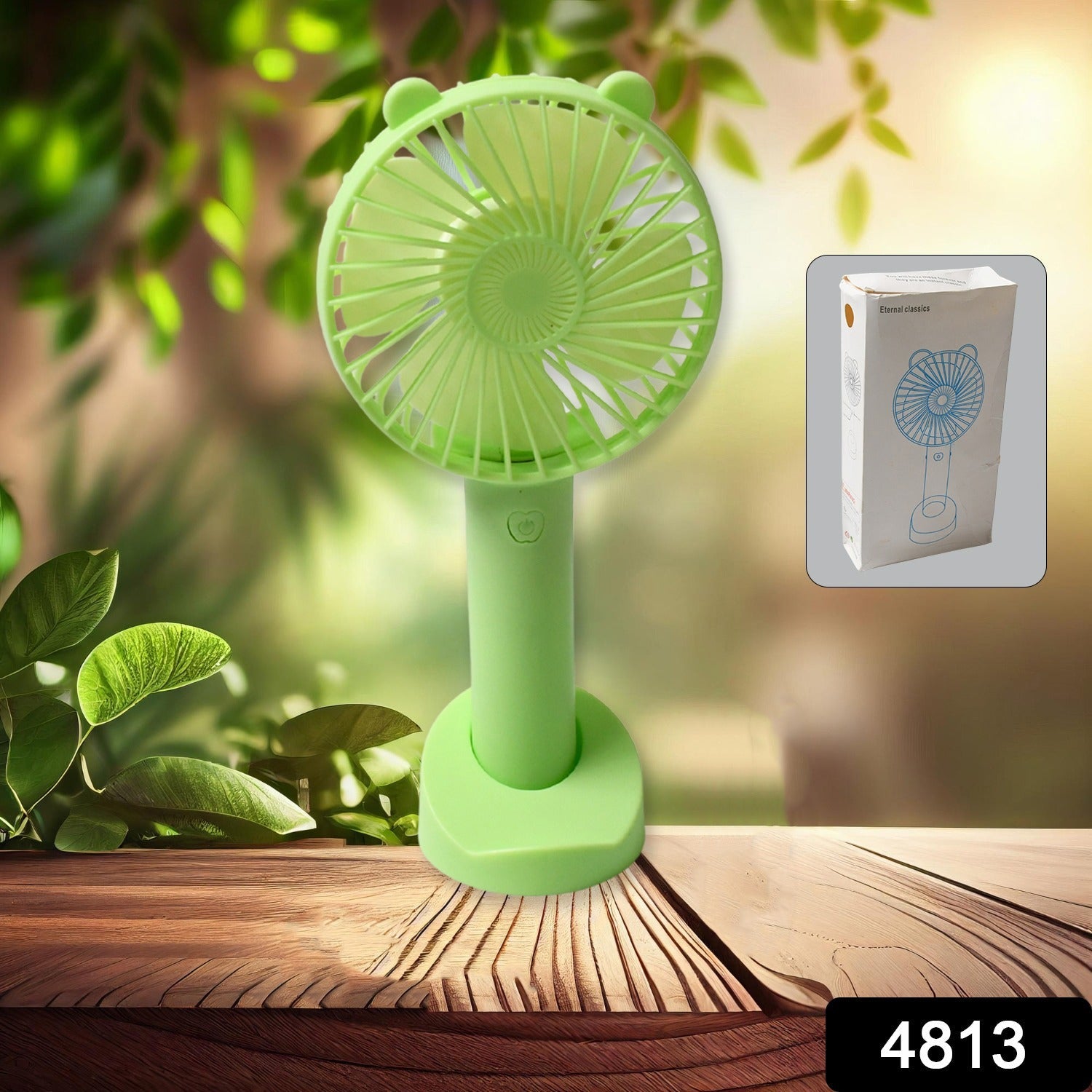 Portable Classic Hand Fan 3-Speed Table Fan for Office School Home Use