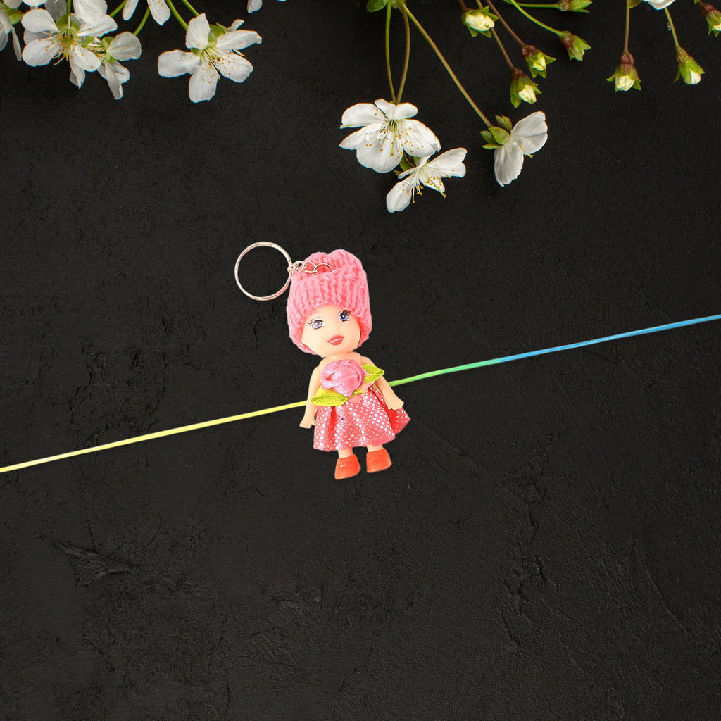 2-in-1 Kids Doll Bracelet Keychain – Stylish Soft Toy Bracelet & Bag Charm