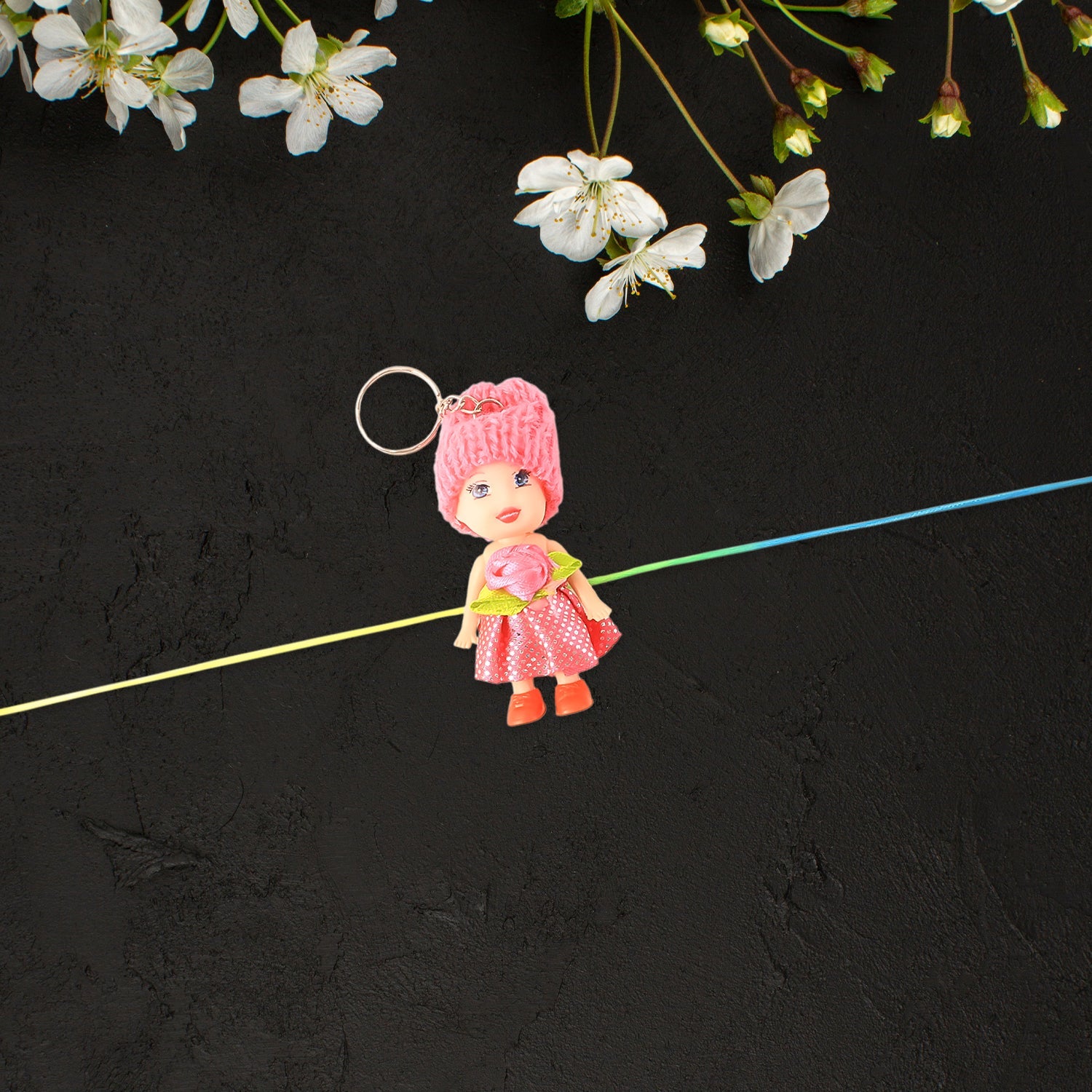 2-in-1 Kids Doll Bracelet Keychain – Stylish Soft Toy Bracelet & Bag Charm