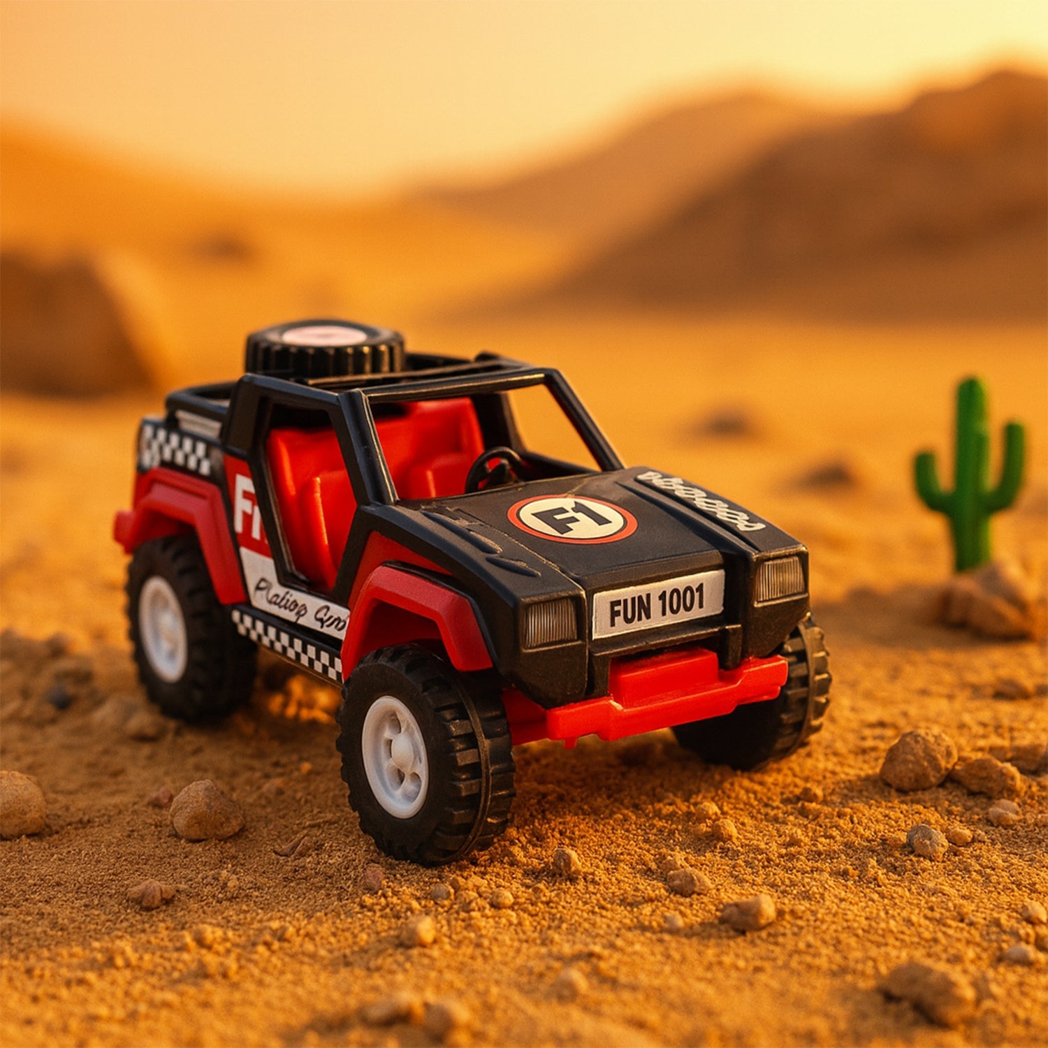 Funwoods Free-Wheel Racing Jeep Toy Car - (1 Pc)