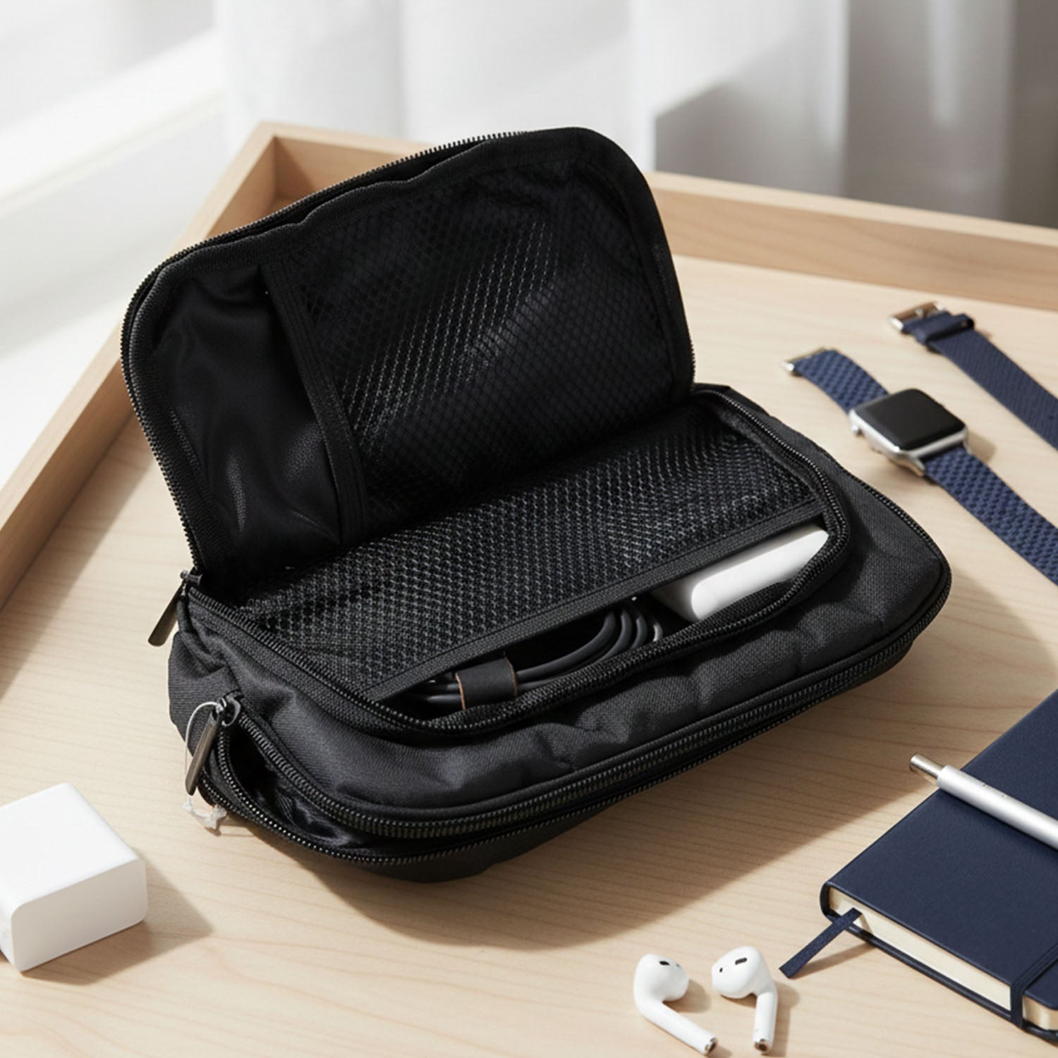 Small Electronics Accessories Organizer Pouch (1 Pc)
