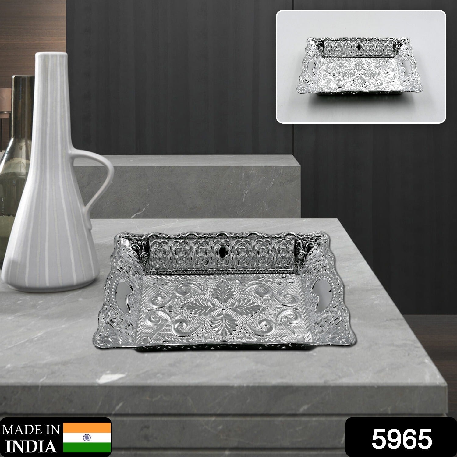 Decorative Mukhwas & Dry Fruit Serving Tray – Fancy Candy Plate