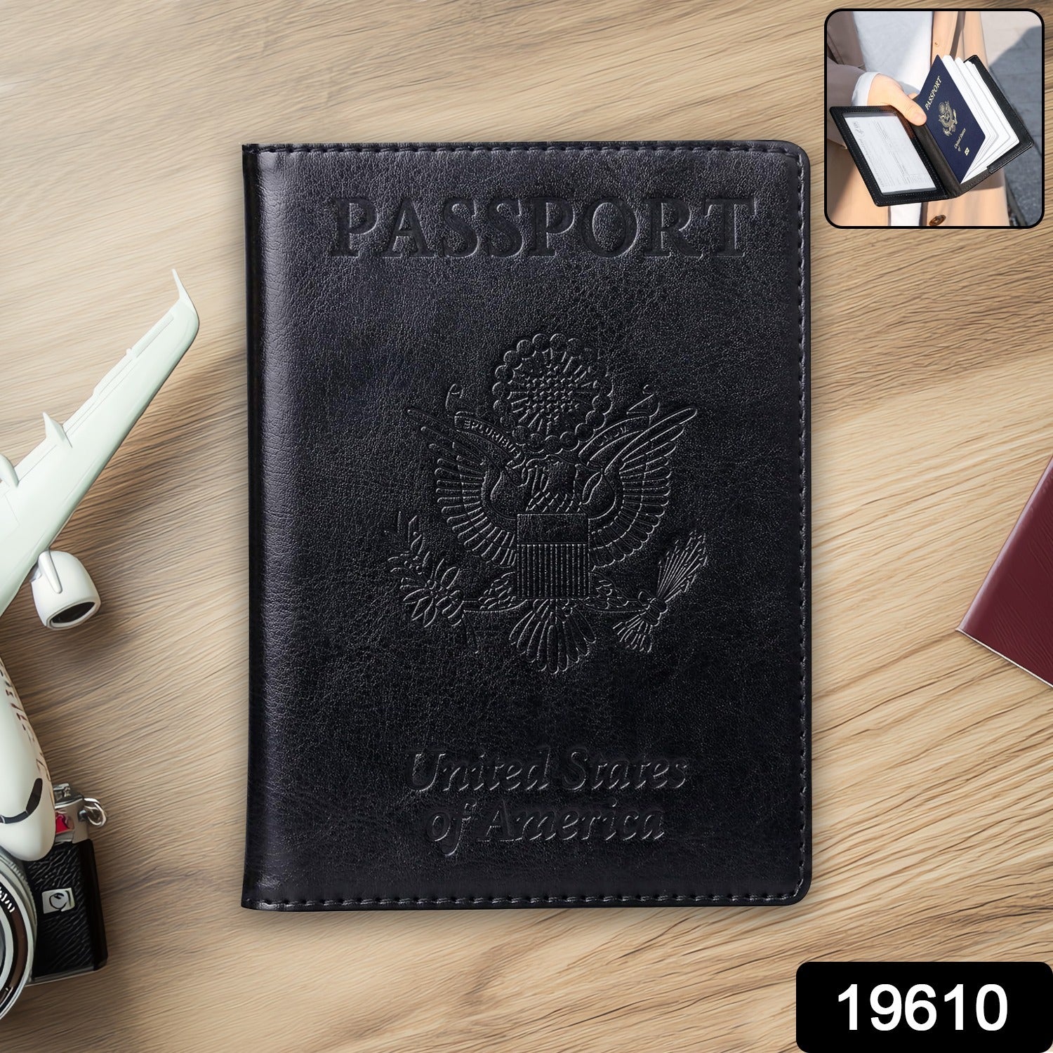 Elegant Leatherette Travel Passport Cover