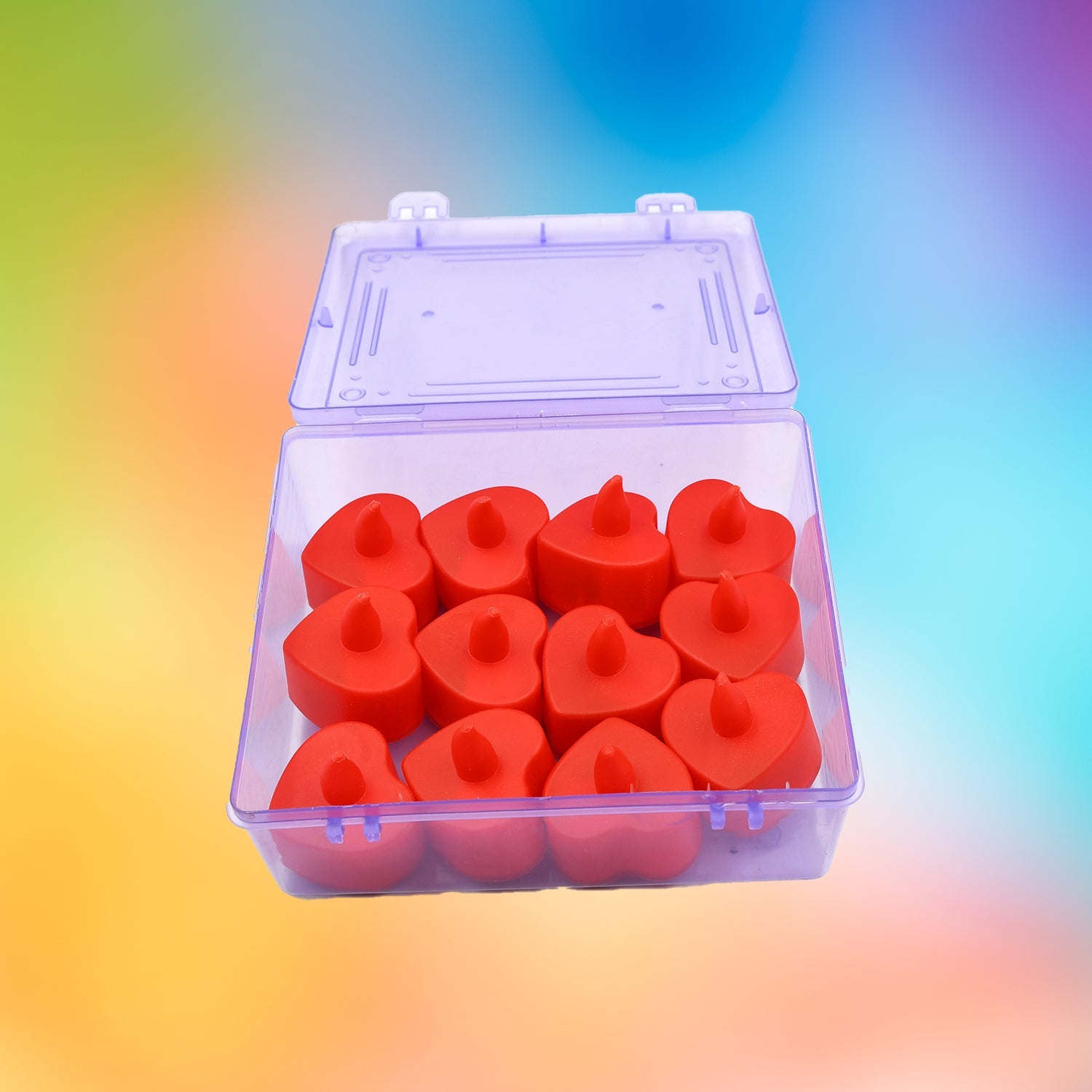 LED Heart Diya Candles
